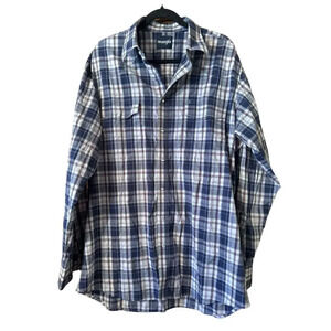 XLT vintage Wrangler pearl snap long sleeve plaid shirt western workwear cotton